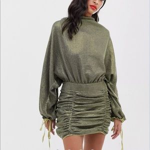 ASOS green sequin mini